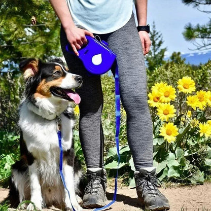 Multifunction Dog Leash with Built-in Water Bottle & Bowl