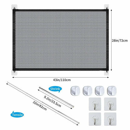 Portable Mesh Safety Gate for Dogs, Cats, and Babies