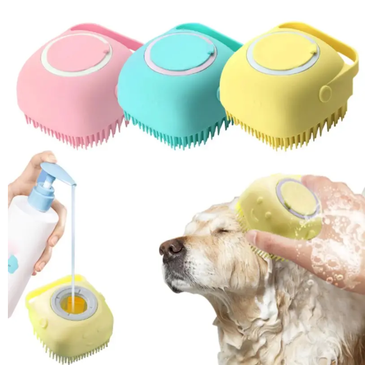 Silicone Shower Brush: Pet Massage and Shampoo Brush