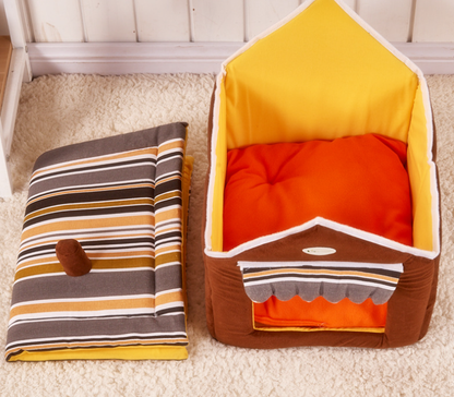 New Fashion Striped Removable Cover Mat Dog House Bed