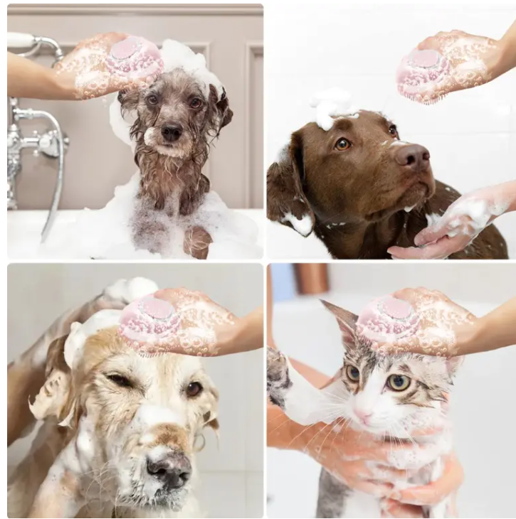 Silicone Shower Brush: Pet Massage and Shampoo Brush