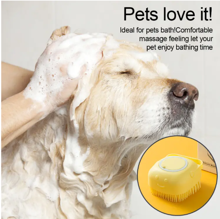 Silicone Shower Brush: Pet Massage and Shampoo Brush