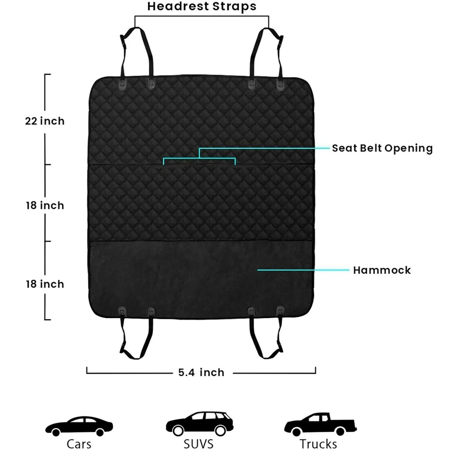 Luxury Waterproof Pet Seat Cover – Protect Your Car in Style