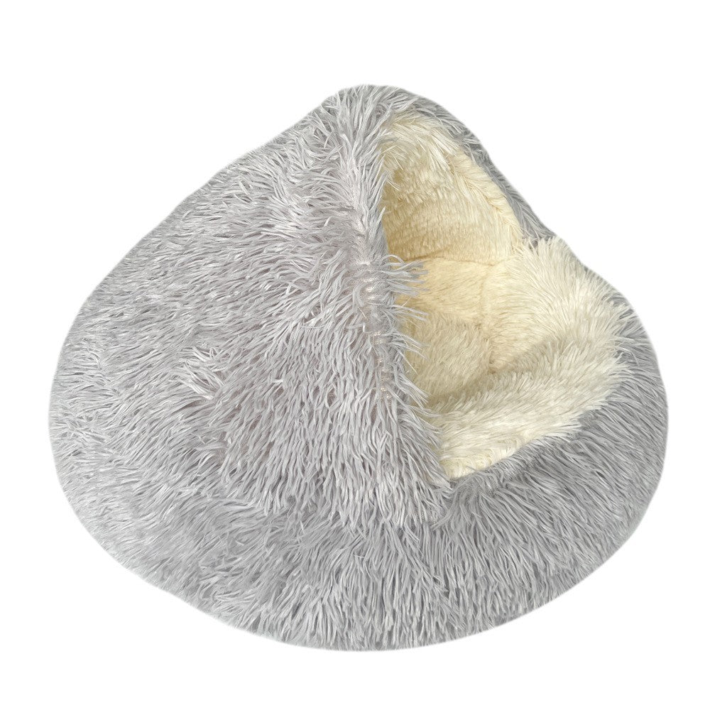 Winter Warm Shell-Shaped Cat Nest Pet Bed