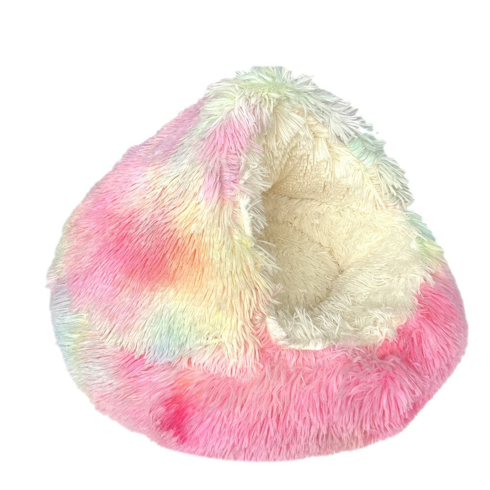 Winter Warm Shell-Shaped Cat Nest Pet Bed