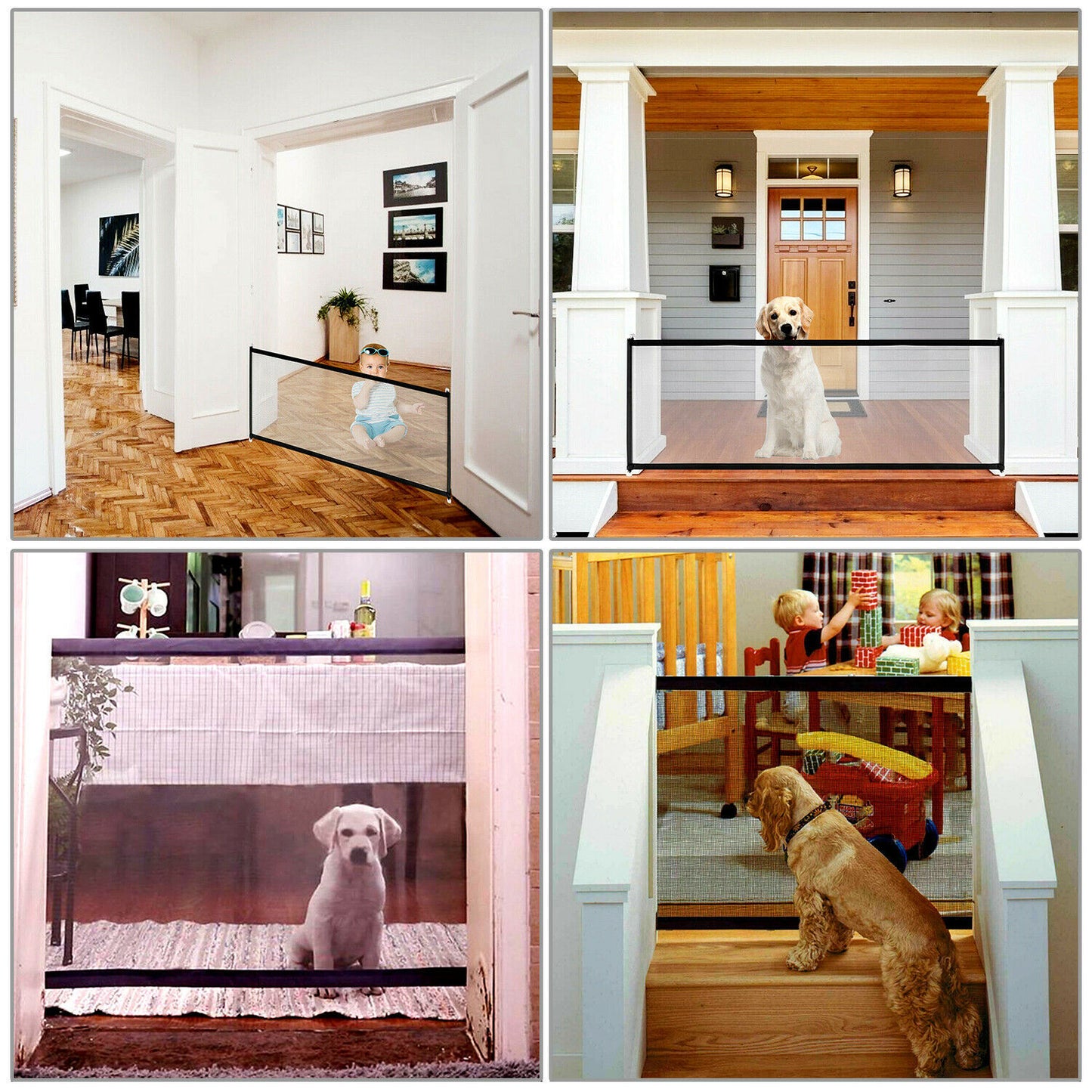 Portable Mesh Safety Gate for Dogs, Cats, and Babies