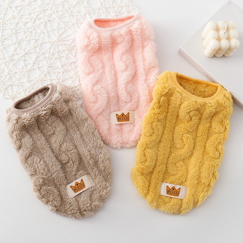 New Pet Clothes: Dog Warm Cotton Vest