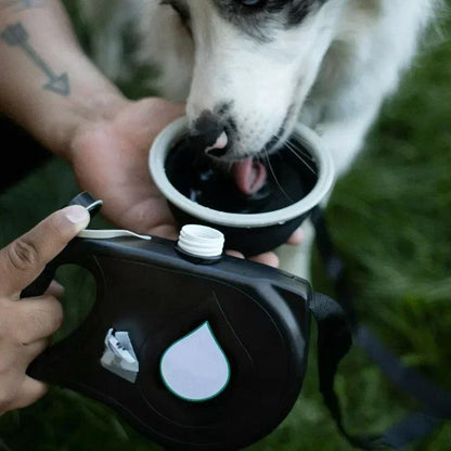 Multifunction Dog Leash with Built-in Water Bottle & Bowl