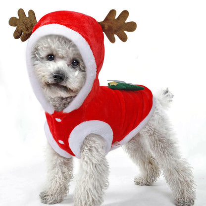 Cozy Flannel Pet Clothes for Autumn and Winter | Festive Holiday Style