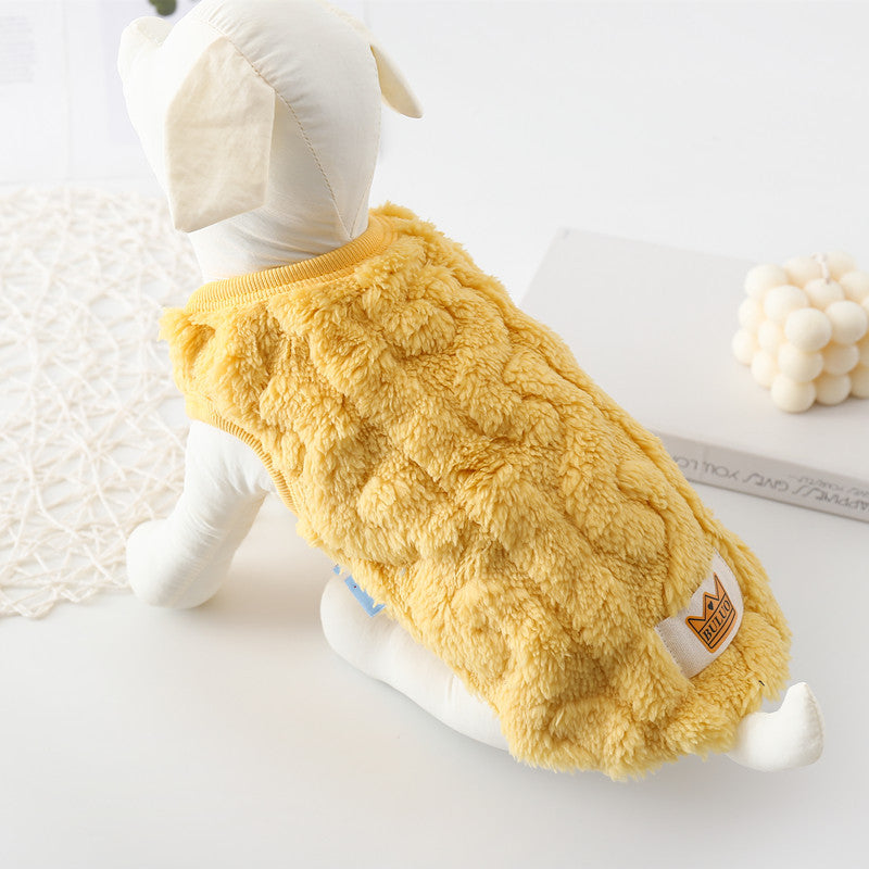 New Pet Clothes: Dog Warm Cotton Vest