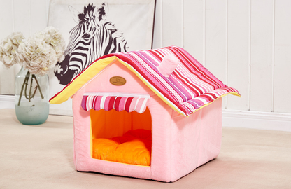 New Fashion Striped Removable Cover Mat Dog House Bed